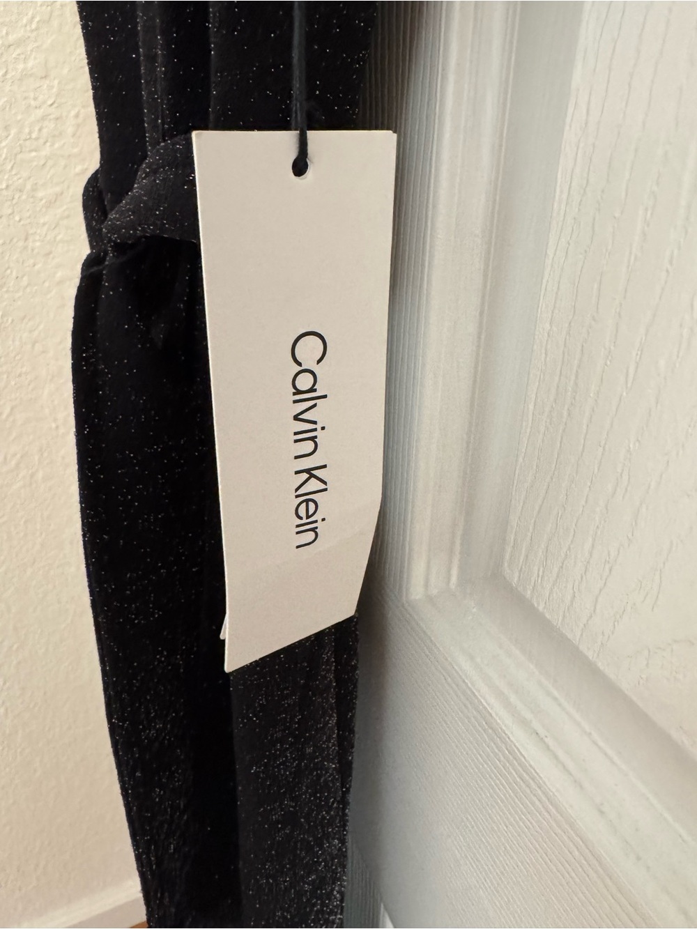 NWT Calvin Klein Shimmering Black Formal  V-Neck Sleeveless Jumpsuit - (Size 4) - Picture 8 of 14